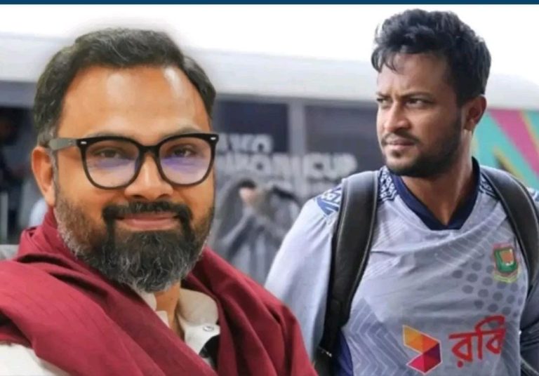[07/08, 7:49 pm] +880 1590-010005: বাংলাদেশ জাতীয় ক্রিকেট দলের সাবেক অধিনায়ক ও সাবেক সংসদ সদস্য সাকিব আল হাসানের দেশে ফেরা এবং জাতীয় দলে খেলার আর কোনো সুযোগ নেই বলে স্পষ্ট জানিয়ে দিয়েছেন যুব ও ক্রীড়া প্রতিমন্ত্রী আমিনুল হক। সম্প্রতি একটি গণমাধ্যমে দেওয়া বক্তব্যে তিনি এই মন্তব্য করেন। ​ক্রীড়া প্রতিমন্ত্রী বলেন, সরকার এতদিন বিষয়টি বেশ নমনীয় ও সহনশীল মনোভাব নিয়ে বিবেচনা করছিল। কিন্তু সাম্প্রতিক সময়ে সাকিব আল হাসান স্বৈরাচারদের মঞ্চে উঠে তাদের সঙ্গে দাঁড়িয়েছেন, যার ফলে এখন আর সেই নমনীয়ভাবে ভাবার কোনো সুযোগ নেই। ​আমিনুল হক আরও বলেন, একজন খেলোয়াড় হিসেবে যে অবস্থানে সাকিব ছিলেন, সেখান থেকে সরে এসে তিনি যখন রাজনৈতিক পরিচয় বেছে নিয়েছেন, তখন তার আর স্বাভাবিক প্রক্রিয়ায় দেশে ফিরে ক্রিকেট খেলার সুযোগ নেই। তিনি স্পষ্ট করেন যে, সাকিব যদি কখনো দেশে ফেরেন, তবে তাকে সম্পূর্ণভাবে প্রচলিত আইনি প্রক্রিয়ার মাধ্যমেই আসতে হবে। ​উল্লেখ্য, এর আগে আন্তর্জাতিক গণমাধ্যমকে দেওয়া এক সাক্ষাৎকারে সাকিব আল হাসান নিরাপত্তার নিশ্চয়তা পেলে দেশে ফিরে আইনি লড়াই ও বিচারের মুখোমুখি হতে প্রস্তুত বলে জানিয়েছিলেন। একই সঙ্গে দেশের মাটিতে একটি বিদায়ী সিরিজ খেলা এবং ২০২৭ সালের ওয়ানডে বিশ্বকাপে মাঠে নামার ইচ্ছাও প্রকাশ করেছিলেন তিনি। তবে সরকারের নীতিনির্ধারক মহলের এই কঠোর অবস্থানের পর সাকিবের দেশের ক্রিকেটে ফেরা নিয়ে অনিশ্চয়তা আরও ঘনীভূত হলো। [07/08, 7:49 pm] +880 1590-010005: সাকিব স্বৈরাচারদের মঞ্চে উঠেছেন, তার দেশে ফেরার কোনো সুযোগ নেই