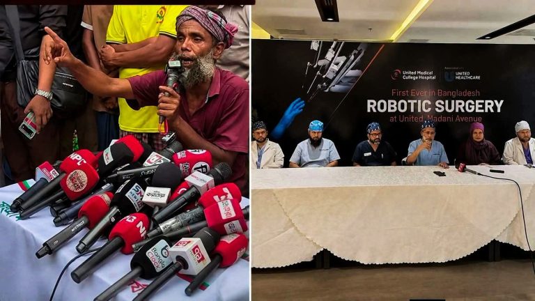 অটোরিকশার সংবাদ সম্মেলনে বুমের ভিড়, রোবটিক সার্জারিতে একটি মাইক্রোফোন!