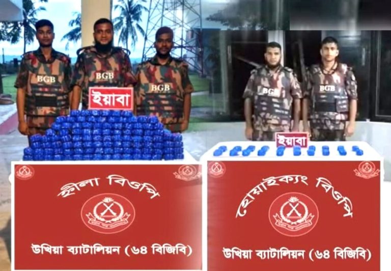 টেকনাফে বিজিবির পৃথক অভিযানে ৪ লাখ ৪০ হাজার ইয়াবা উদ্ধার