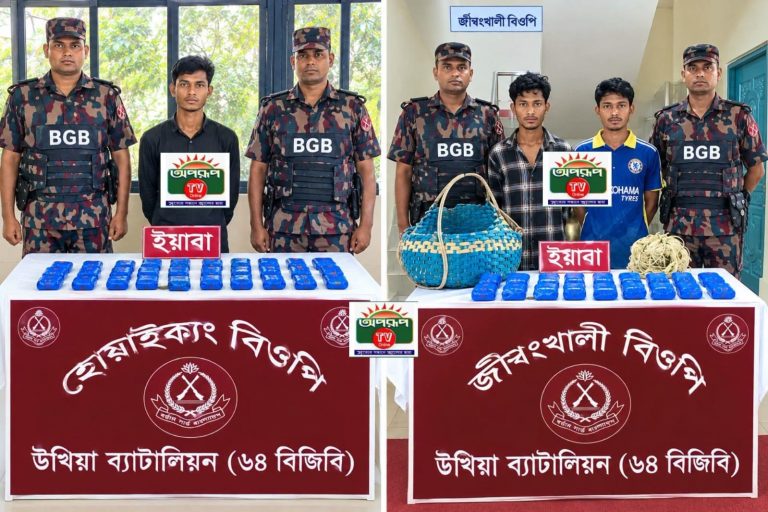 কক্সবাজার উখিয়া-টেকনাফ সীমান্তে বিজিবির পৃথক অভিযান, ৮০ হাজার ইয়াবাসহ আটক ৩